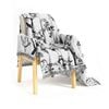 SOGA Two-seater White Sofa Cover Tree Print 180x260cm Polyester