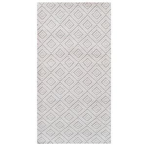 Modern Handwoven Wool Rug-Geo 6349-Ivory-80x150cm