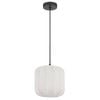 Telbix Jonsel Modern Pendant Hanging Lamp Light Fabric Metal White