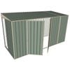Build-a-Shed 1.5 x 3.7 x 2m Double Hinged Side Doors Skillion Shed - Green