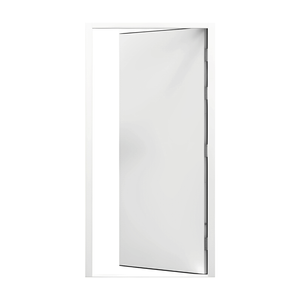 Lathams 2040 x 920 x 45 mm Surfmist White Steel Shed Door and Frame - RHI