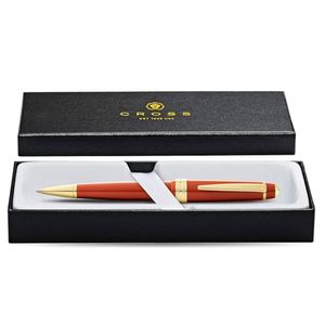 Cross Bailey Light Gloss Rollerball Pen Writing Stationery Burnt Orange/gold