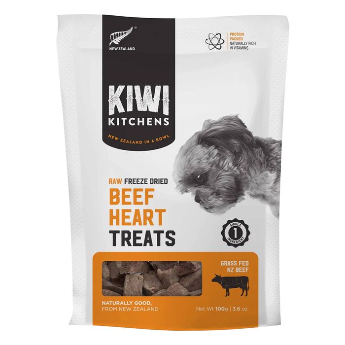 Kiwi Kitchens Beef Heart Freeze Dried Dog Treats 100 Gm