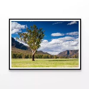 Sky, Mountains with Meadows  Print 100% Australian Made 120x90cm  (Poster)