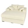 Ufurniture 146cm Oversized Chaise Lounge Chair Corduroy Upholstered Loveseat Sofa Bed Beige