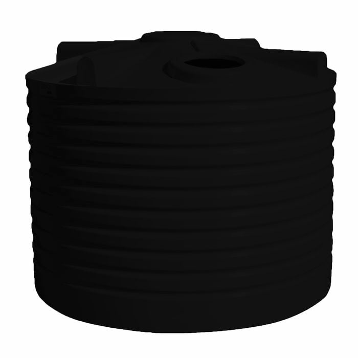 Clark Tanks 5000L Squat Round Poly Water Tank - Black