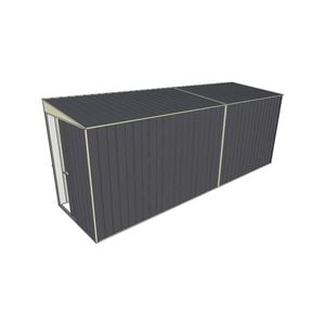 Build-a-Shed 1.5 x 5.2 x 2m Sliding Door Tunnel Shed without Side Doors - Grey