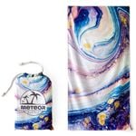 METEOR 180x90cm Extra Large Sand-Free Beach Towel (Galaxy)