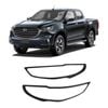 Matte Black Headlight Covers For Mazda Bt-50 2020-2024