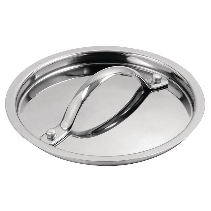 Vogue Tri-wall Saucepan Lid Stainless Steel And Aluminium 140mm Sku Y422