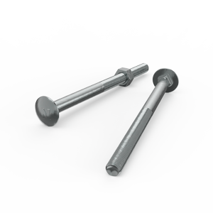 ZENITH M10 x 150mm Zinc Plated Cup Head Bolt and Nut - Each