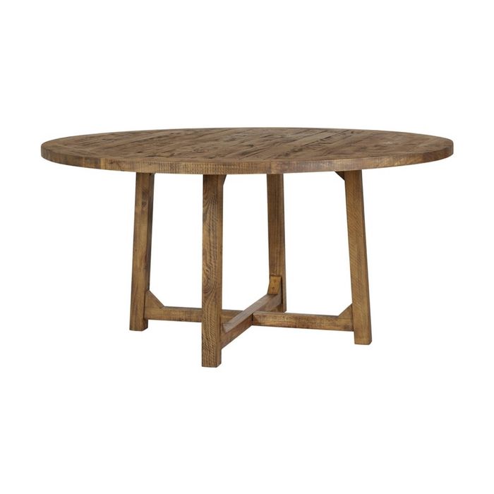 1825 Interiors Oslo Round Dining Table New Pine Rustic Golden Sienna Furniture