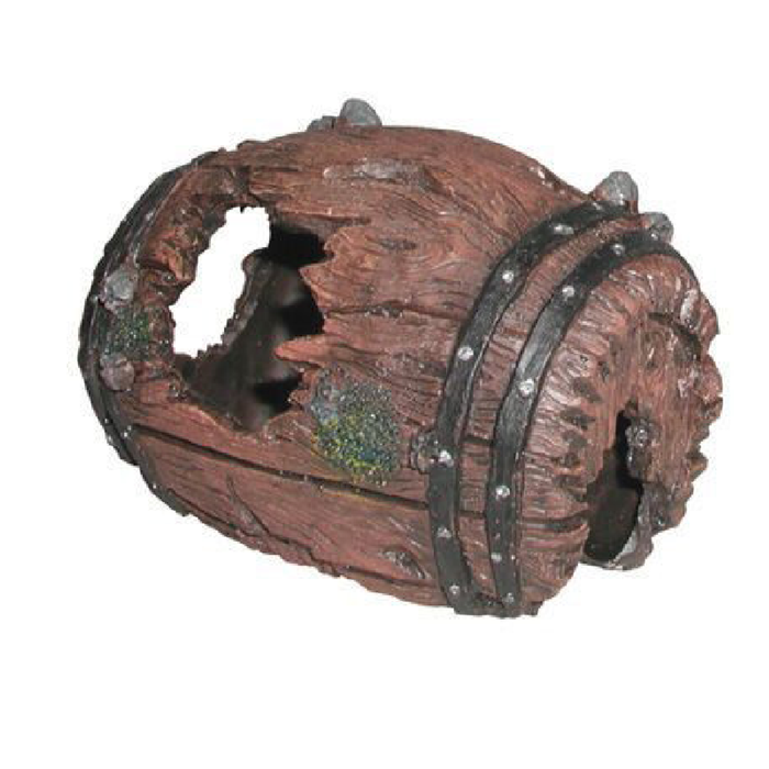 Aqua One Barrel Ornament W/ Holes And Studs - Large (30236)