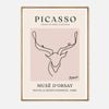 Galrie Elegant Minimalist Art Print of Picasso's Animal Drawings, Wood Frame, A4 21 x 30cm (8 x 12inch)