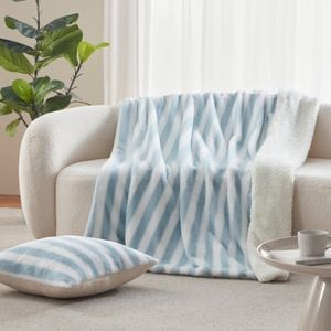 Dreamaker Linea Faux Fur Throw Blue 130x170cm