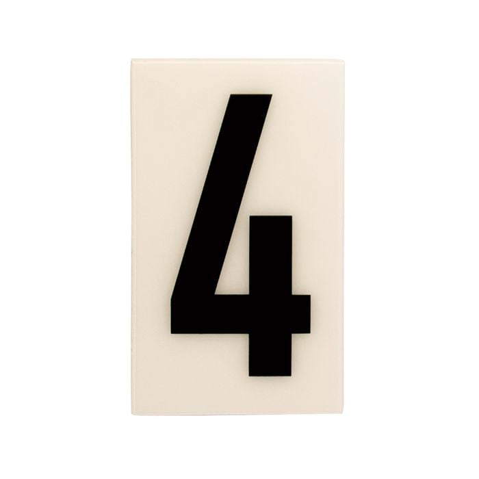 Sandleford 60 x 35mm 4 Black and White Self Adhesive Numeral