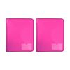 2x Marbig 2 D-ring A4 Zipper Binder 25mm W/ Tech Case File Document Holder Pink