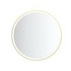 Attica 800mm Brushed Gold Framed Bentwood Round LED Mirror