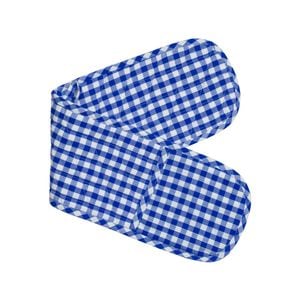 Gingham Double-Mitts Blue