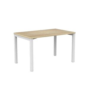 Olg Axis Single White Frame New Oak Ravine Top Office Desk L1200mm X W600mm