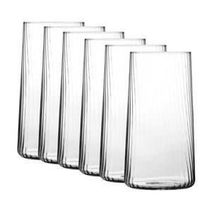 6pc Krosno Avant-Garde Lumi Highball Glasses 550ml Capacity Set