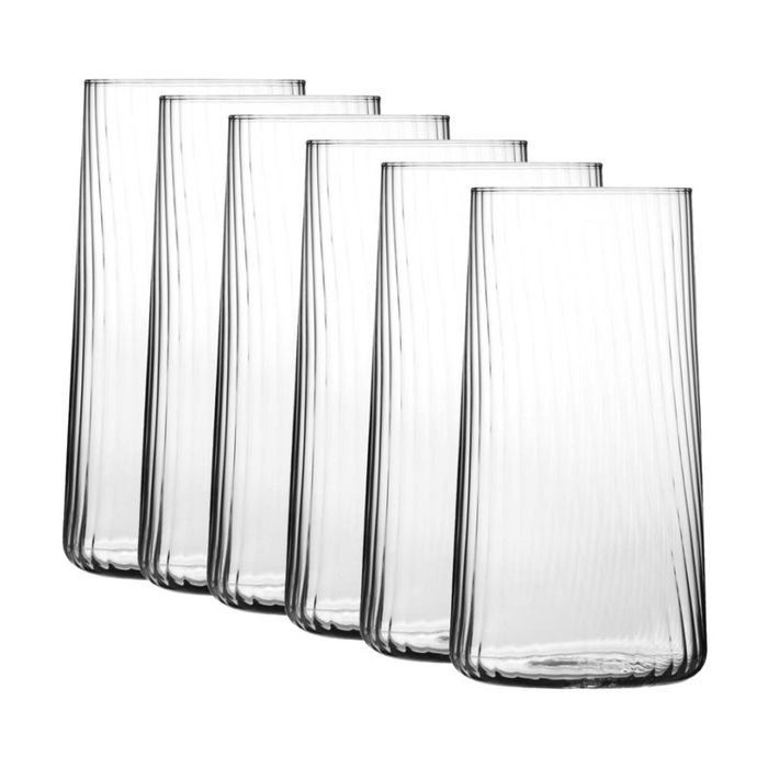 6pc Krosno Avant-Garde Lumi Highball Glasses 550ml Capacity Set