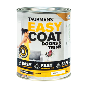 Taubmans 1L White Gloss Easycoat Doors & Trims Paint
