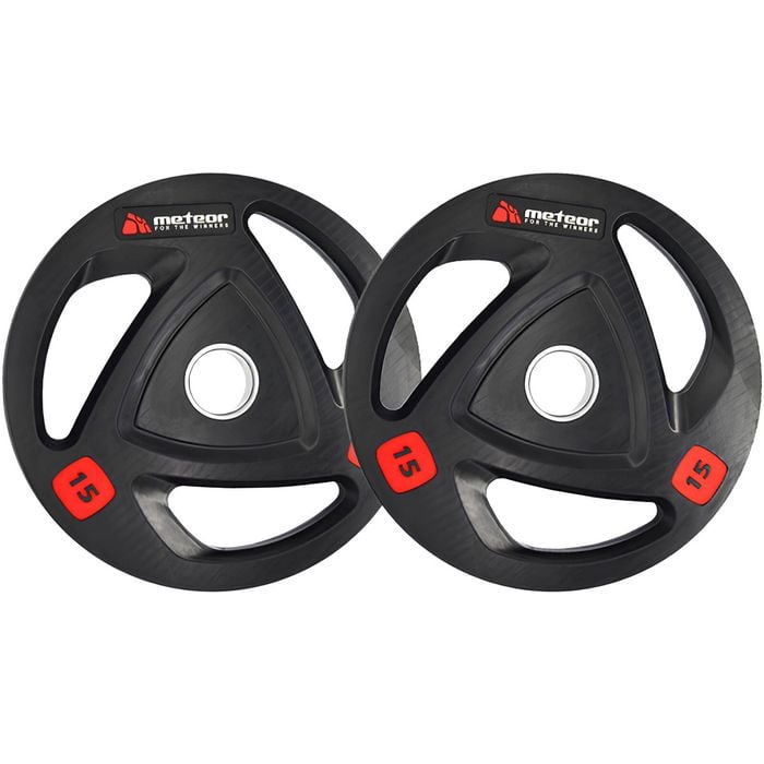 METEOR 15kgx2 Rubber Olympic Weight Plates