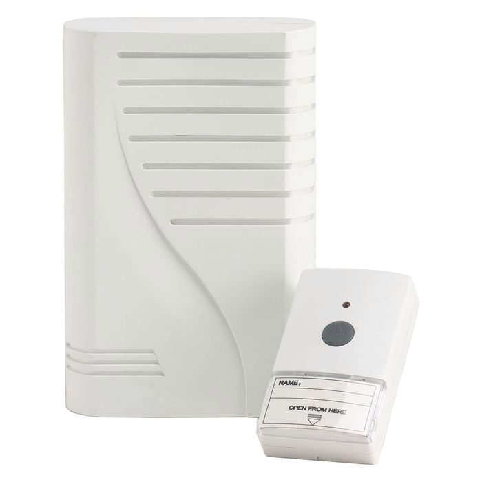 HPM Battery Operated Door Chime Long Range - White