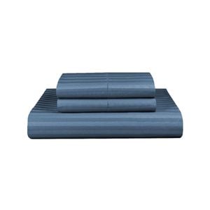 Dreamfields Single Ocean 1000TC Microfibre 1cm Stripe Soft Quilt Doona Duvet Cover Set