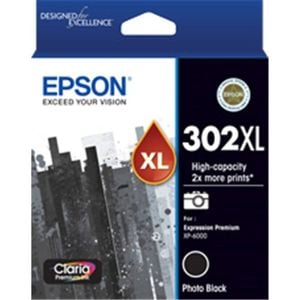 Epson 302xl Photo Black Ink Claria Premium For Expression Premium Xp-6000