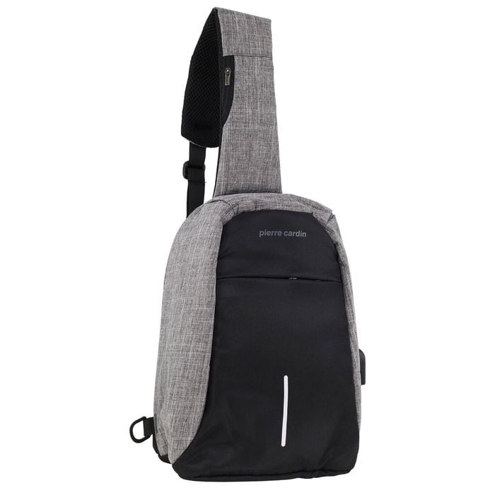 Pierre Cardin s Nylon Sling  Grey/Black