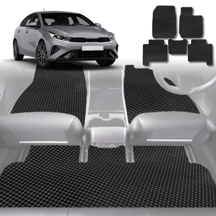 6D Diamond Car Floor Mats for Kia Cerato 2018 Current Full Set Black Outback GT Bunnings Australia