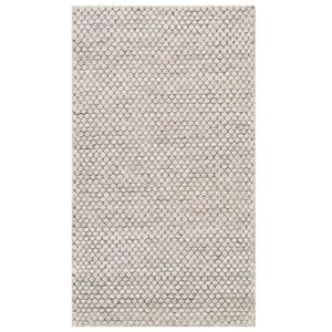Handwoven Marble Wool Rug-6423-CREAM/BEIGE-80x150cm
