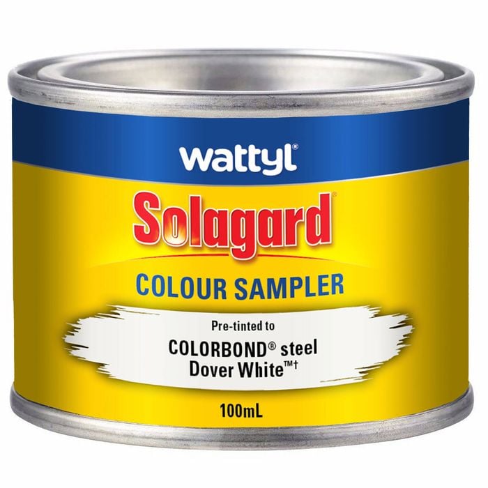 Wattyl Solagard 100ml Pre-tinted Dover White Low Sheen Colour Sampler