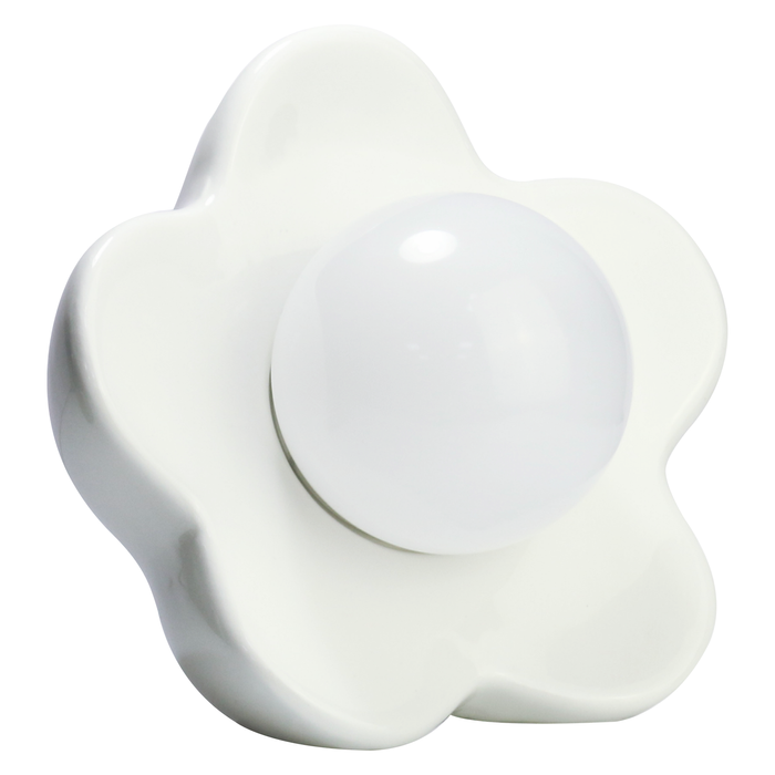 Arlec White Ceramic Flower Lamp