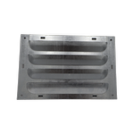 Builders Edge 230 x 150mm Galvanised Louvred Flat Faced Brick Vent With Mesh