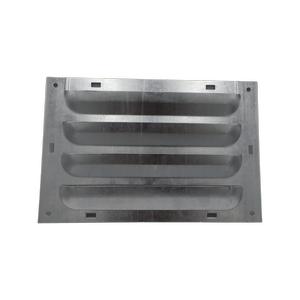 Builders Edge 230 x 150mm Galvanised Louvred Flat Faced Brick Vent With Mesh