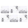 6PK Ashdene Queen Bee 11x9.5cm Square Cork Coaster