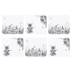 6PK Ashdene Queen Bee 11x9.5cm Square Cork Coaster