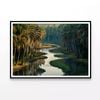 Lake Surrounded By Palm Trees  Print 100% Australian Made 90x60cm  (Poster)