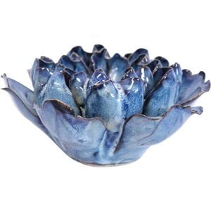 LVD Ceramic Tealight Candle Holder Display 14.5cm - Blue