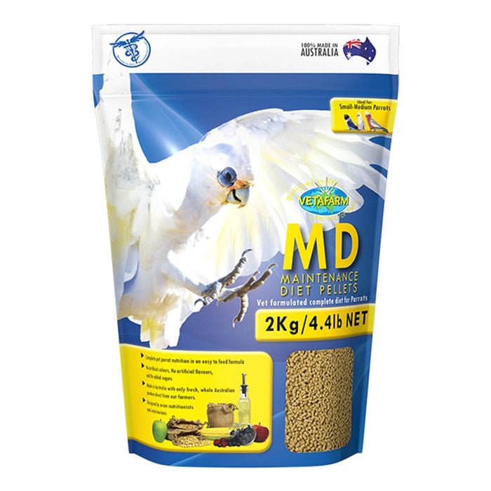 Vetafarm Md Maintenance Diet Pellets Pet Parrot Bird Food 2kg