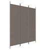 vidaXL 3-Panel Room Divider Anthracite Fabric Privacy Screen Separator Folding