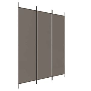 vidaXL 3-Panel Room Divider Anthracite Fabric Privacy Screen Separator Folding