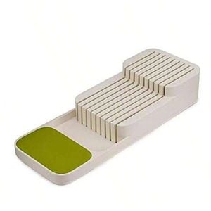 Catzon Knife Organizer for Drawer Holds Up to 18 Knives-White