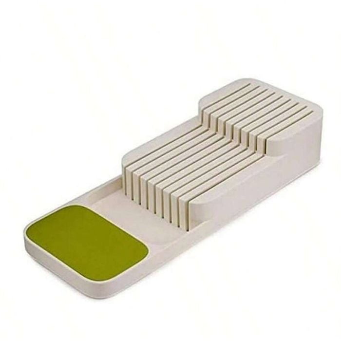 Catzon Knife Organizer for Drawer Holds Up to 18 Knives-White