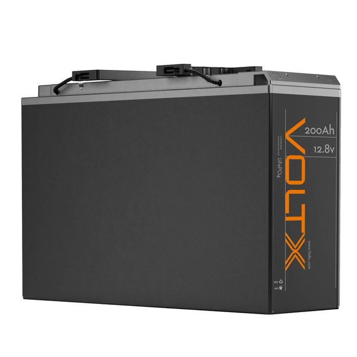 Voltx 12v Slim 200ah Lifepo4 Lithium Battery — 2560wh 11cm Ultra-slim, High-capacity Power For Rv, Boat & Home Backup