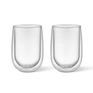 Baccarat Barista Café Set of 2 Double Wall Thermal Glass Tumblers 450ml
