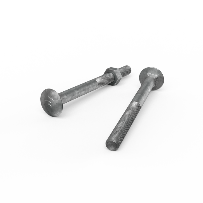 ZENITH M10 x 120mm Hot Dip Galvanised Cup Head Bolts & Nuts - Each